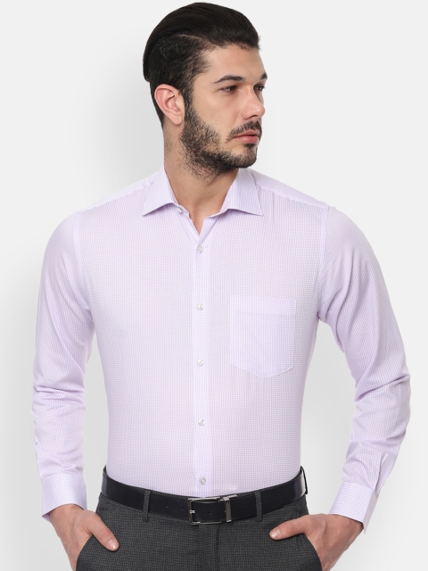 

Van Heusen Men Purple Regular Fit Checked Formal Shirt