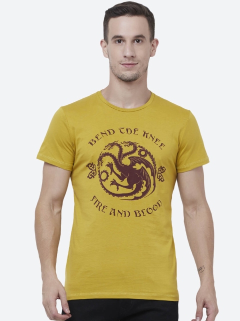 

Free Authority Men Mustard Yellow Donald Duck Printed T-shirt