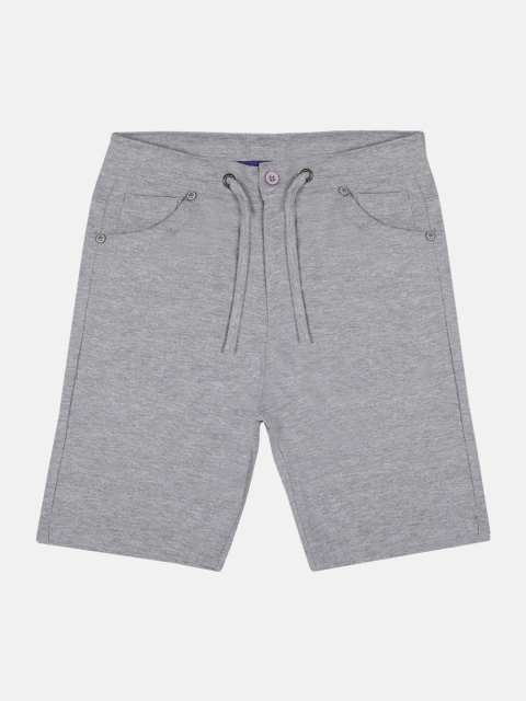 

Lil Tomatoes Boys Grey Solid Regular Shorts