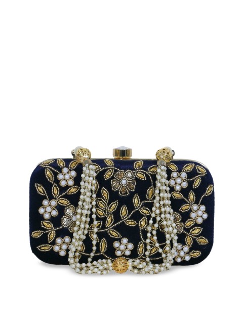 

Diwaah Navy Blue Embellished Clutch