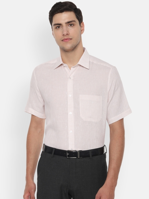 

Louis Philippe Men Beige Regular Fit Solid Formal Shirt