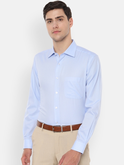 

Louis Philippe Men Blue Regular Fit Solid Formal Shirt
