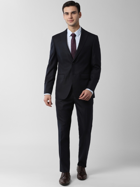 

Peter England Men Black Self-Design Slim-Fit Single-Breasted Formal Suit