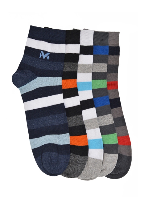 

MARC Men Pack of 5 Assorted Ankle-Length Combined Cotton Colourful Socks