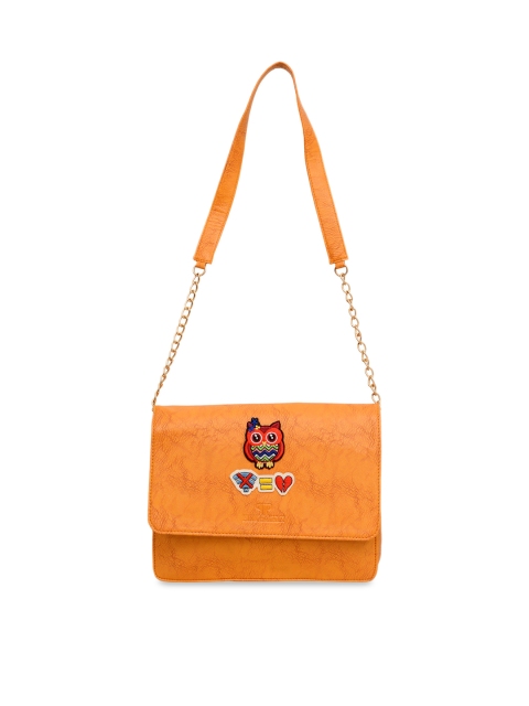 

Pink Potato Yellow Textured Sling Bag