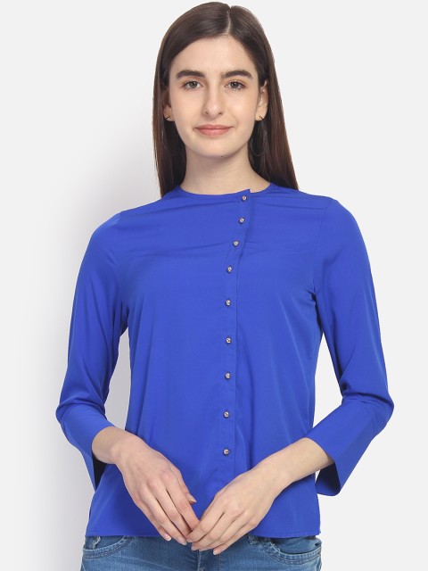 

Yaadleen Women Blue Solid Top