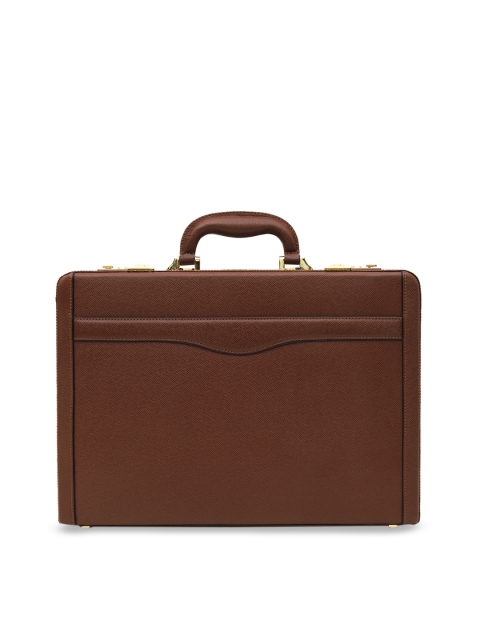

Da Milano Brown Solid Leather Briefcase