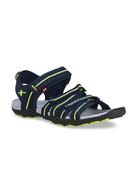 

Sparx Men Navy Blue & Fluorescent Green SS-461 Comfort Sandals