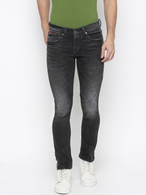 SPYKAR Men Black Skinny Fit Low-Rise Clean Look Jeans