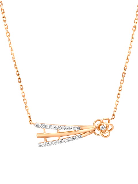

Mia by Tanishq 14KT Rose Gold Diamond Necklace