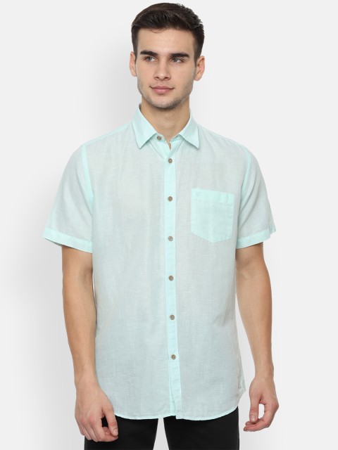 

Van Heusen Sport Men Turquoise Blue Slim Fit Solid Casual Shirt