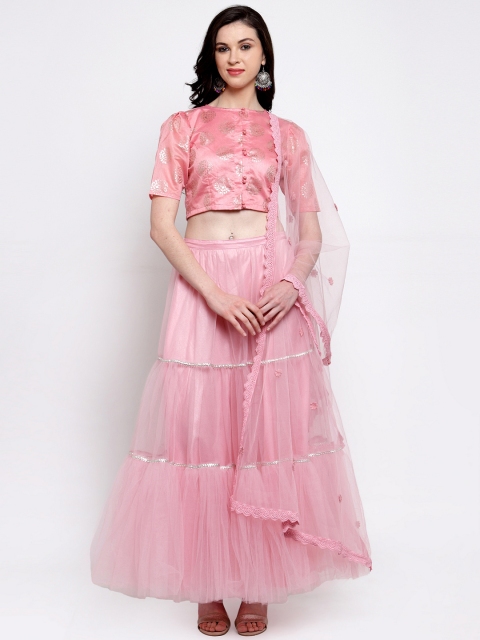 

Bhama Couture Pink Ready to Wear Lehenga & Blouse with Dupatta