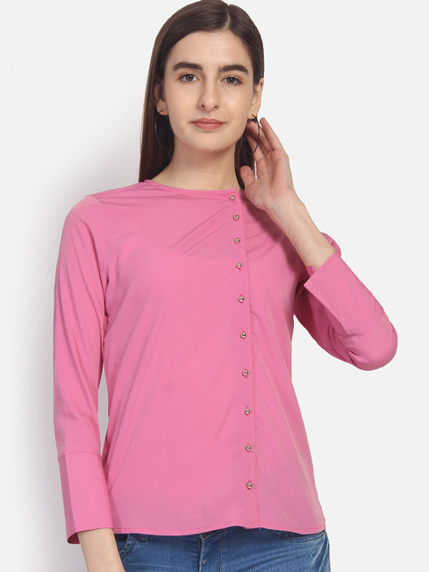 

Yaadleen Women Pink Solid Top