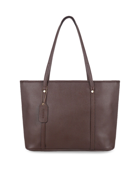 

Toteteca Brown Textured Shoulder Bag