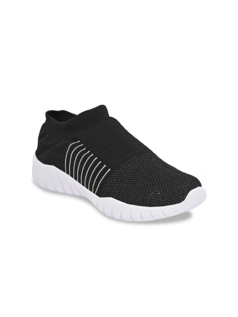 

Mactree Men Black Slip-On Sneakers