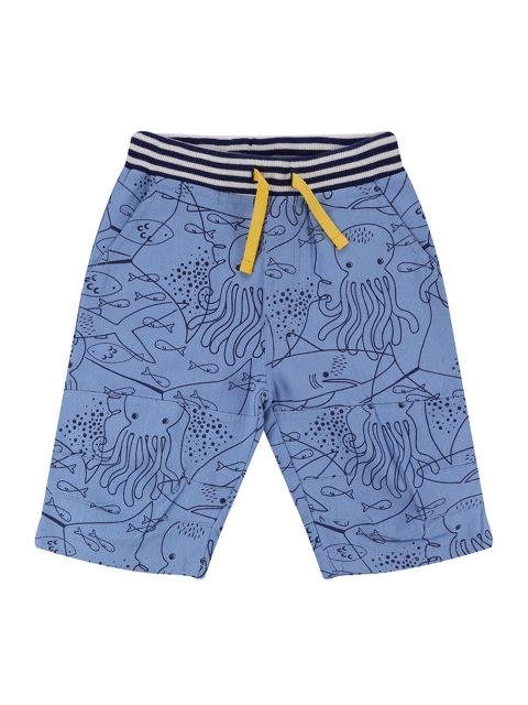 

Lilly and Sid Boys Blue Printed Organic Cotton Regular Shorts