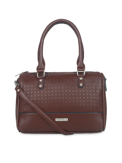 

Toteteca Brown Textured Handheld Bag