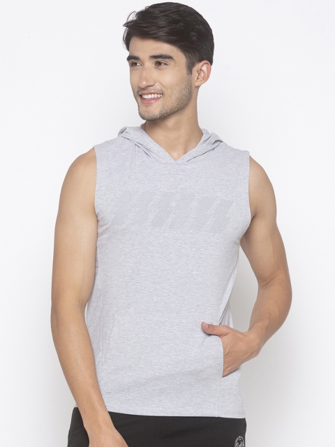 

Globus Men Grey Printed Hood T-shirt