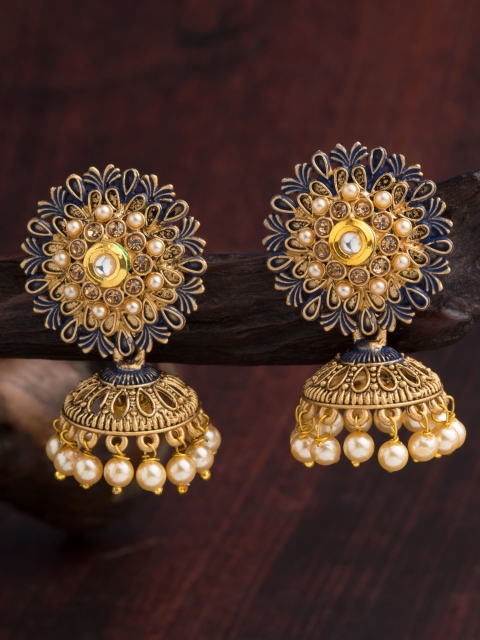 

E2O Gold-Plated & Blue Classic Jhumkas