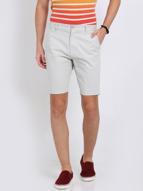 

t-base Men Off-White Solid Regular Fit Regular Shorts