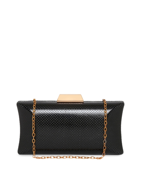 

KLEIO Black Embellished Box Clutch