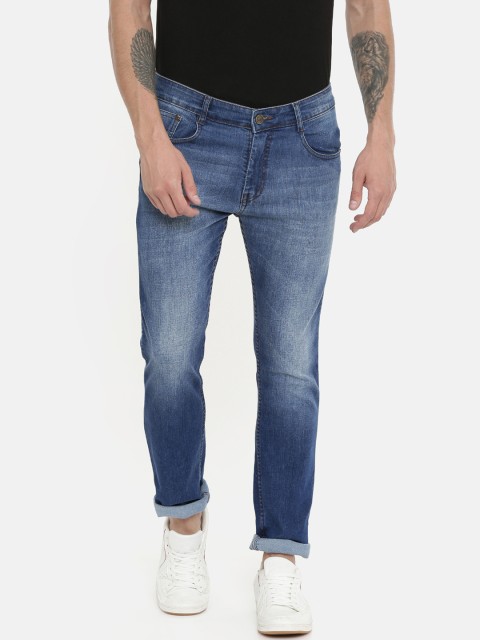 

CINOCCI Men Blue Slim Fit Mid-Rise Clean Look Jeans