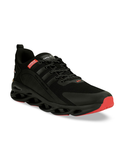 

Campus Men Black Mesh Running Shoes