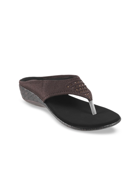 

WALKWAY Women Brown Embellished Heels