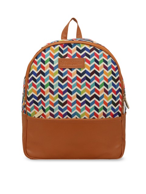 

KLEIO Women Multicoloured Geometric Backpack, Multi