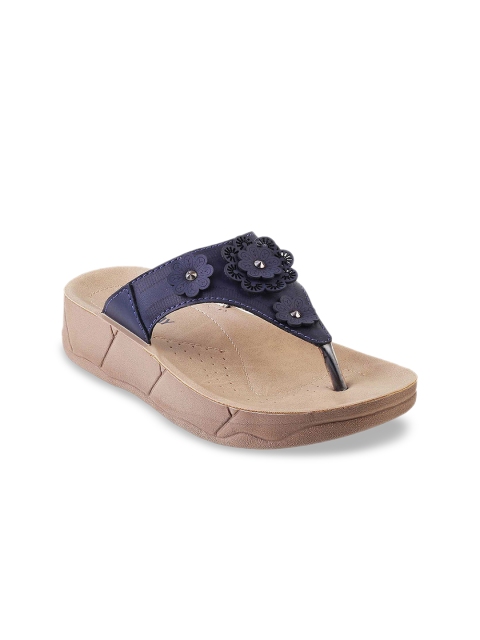 

WALKWAY Women Navy Blue Embellished Heels