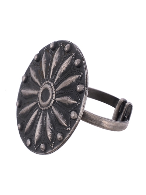 

Silvermerc Designs Oxidised Silver-Plated Adjustable Finger Ring