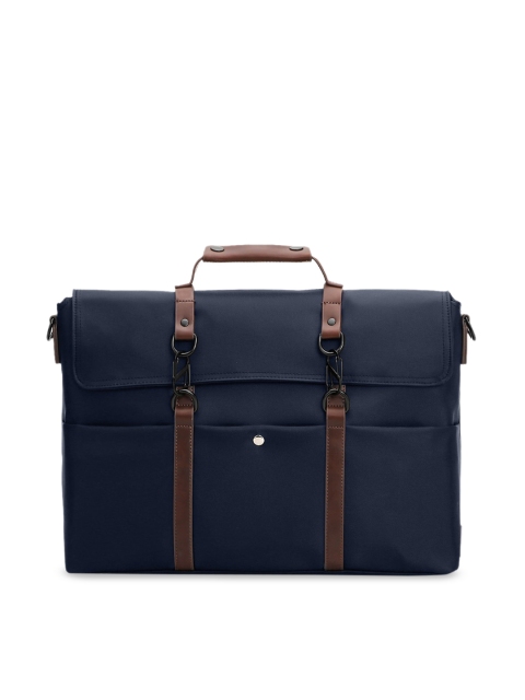 

AirCase Unisex Navy Blue Solid Laptop Bag