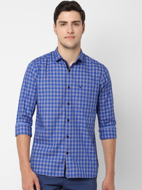 

Allen Solly Men Blue Slim Fit Checked Casual Shirt
