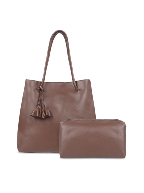 

Toteteca Brown Solid Shoulder Bag with Pouch