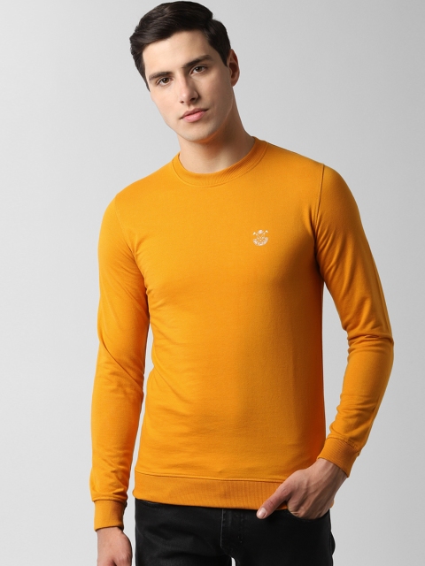

Peter England Casuals Men Mustard Solid Sweatshirt