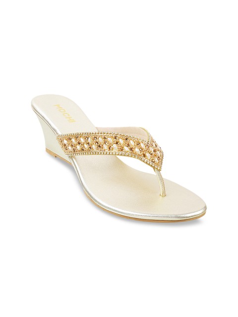 

Mochi Women Gold-Toned Embellished Heels