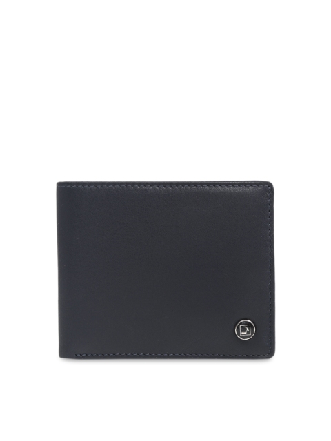 

Da Milano Men Navy Blue Solid Two Fold Leather Wallet