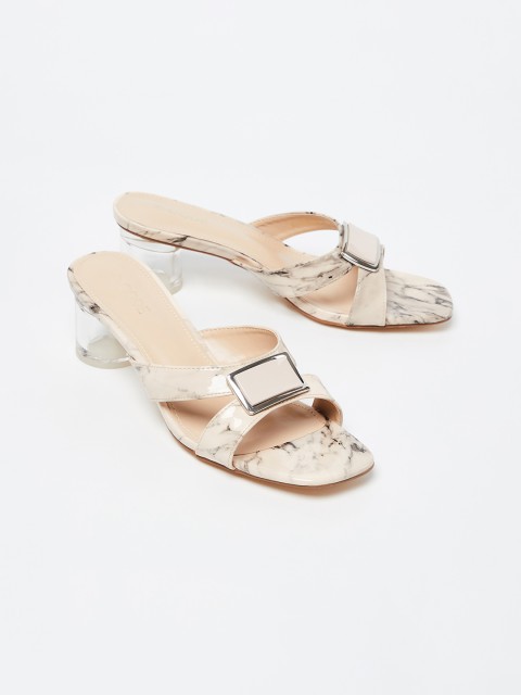 

CODE by Lifestyle Women Beige Printed Heels