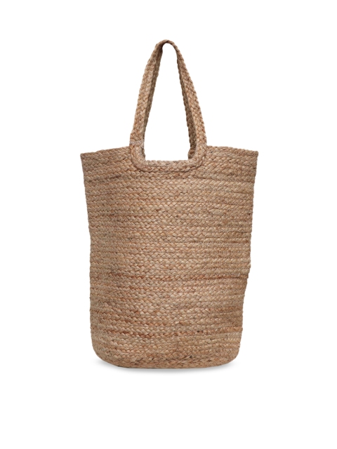 

Diwaah Beige Self Design Tote Bag