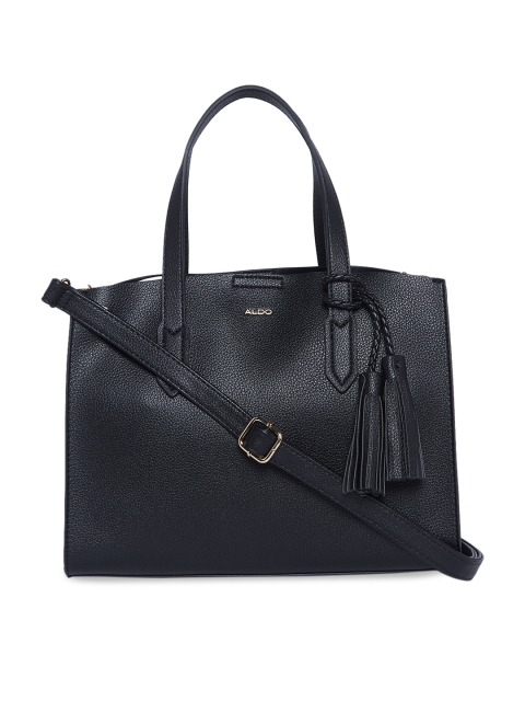 

ALDO Black Solid Handheld Bag
