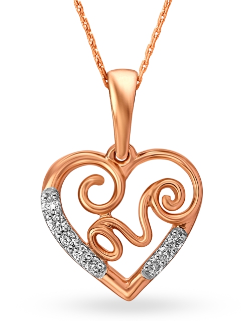 

Mia by Tanishq Rose Gold 14KT & White Pendant