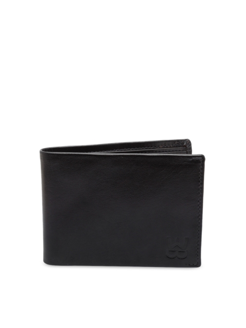 

WELBAWT Men Black Solid Leather Two Fold Wallet