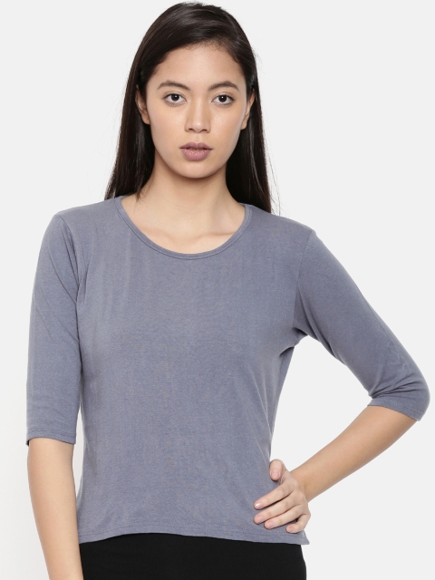 

Bamboo Tribe Women Blue Solid Top