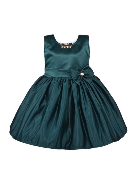 

Wish Karo Girls Green Solid Maxi Dress