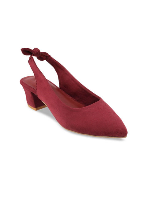 

Mochi Women Maroon Solid Pumps