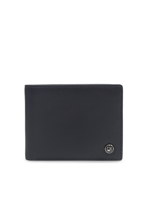 

Da Milano Men Navy Blue Solid Two Fold Leather Wallet