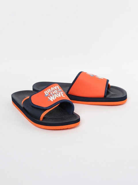 

Fame Forever by Lifestyle Boys Orange Printed Sliders