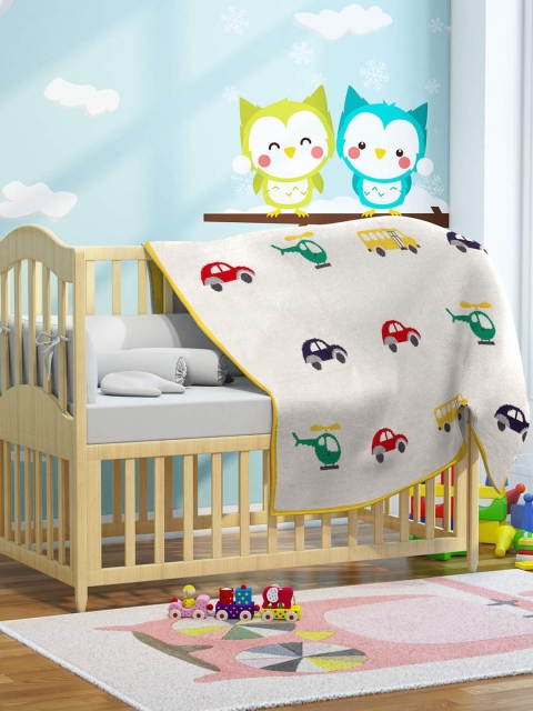 

Pluchi Grey Printed AC Room 350 GSM Baby Blanket