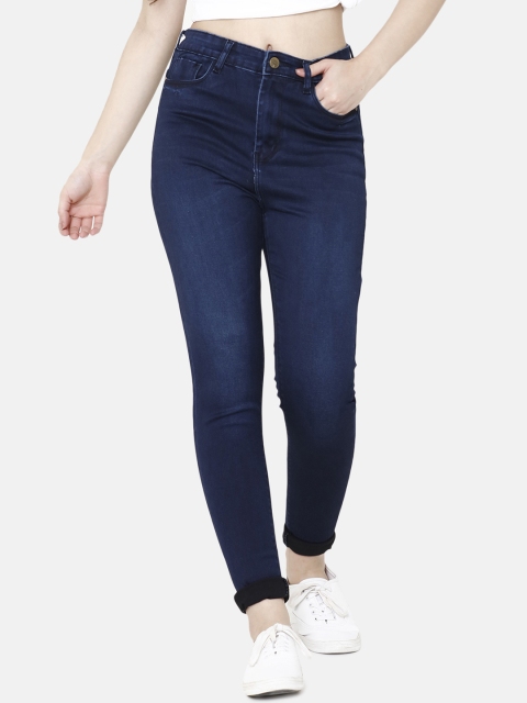 

ZHEIA Women Blue Skinny Fit High-Rise Clean Look Jeans