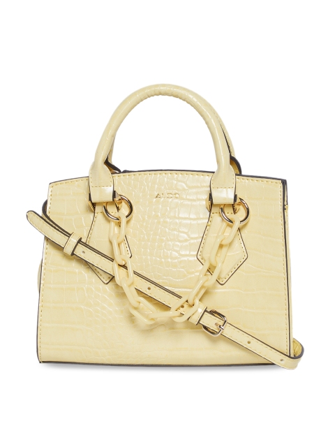 

ALDO Yellow Solid Handheld Bag